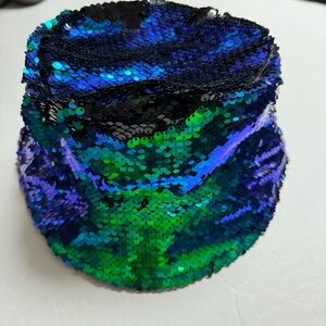 ASOS Unisex Two-tone Festival Sequin Bucket Hat. Size: S/M